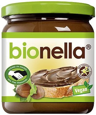 Ein Packshot eines Glases bionella.