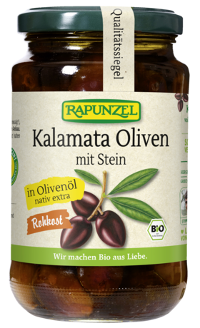 Product - Oliven Kalamata violett, mit Stein in Olivenöl