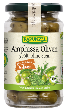 Product - Oliven Amphissa mit Kräutern, ohne Stein geölt