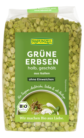 Product - Erbsen grün, halb, geschält