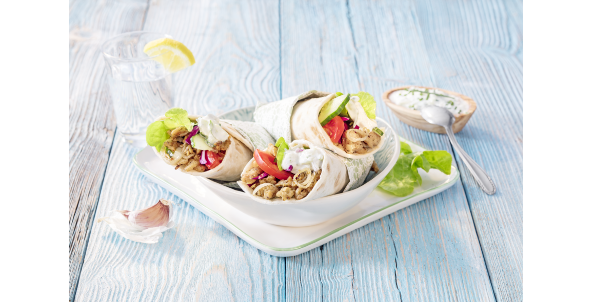 Soja-Gyros mit Tzatziki