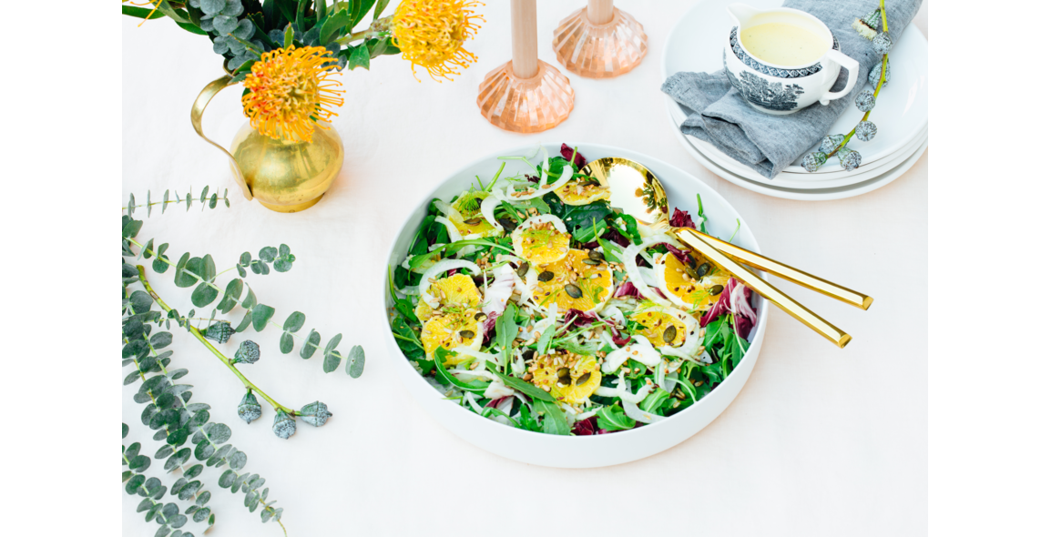 Fenchel-Orangen-Salat mit geröstetem Kernemix