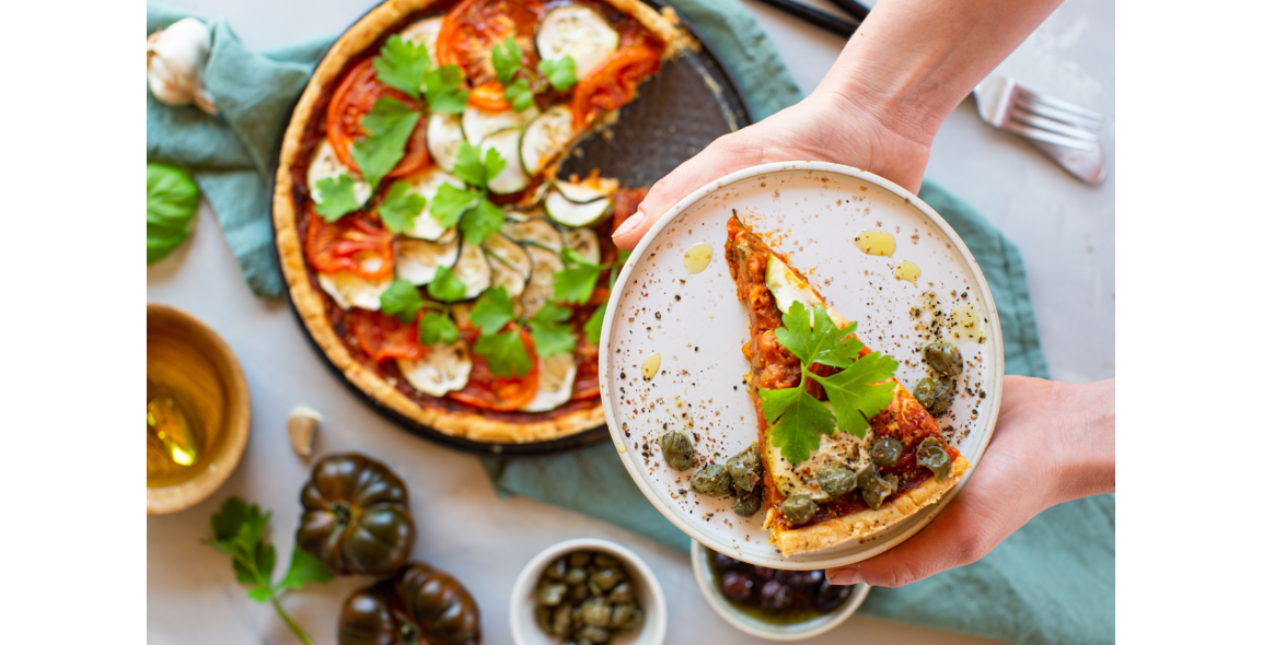 Toskana-Quiche mit Tomaten und Zucchini