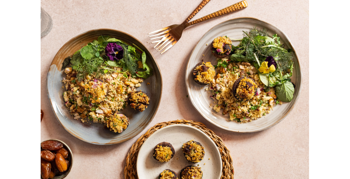 Gefüllte Champignons mit Couscous