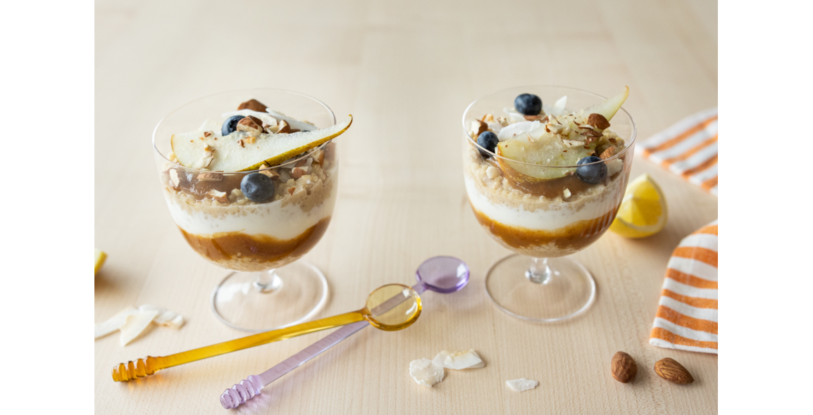 Hirse-Schicht-Dessert