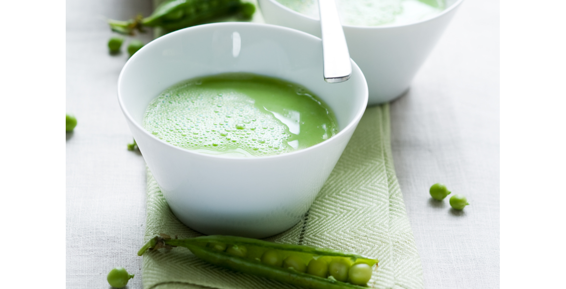 Cremige Erbsensuppe