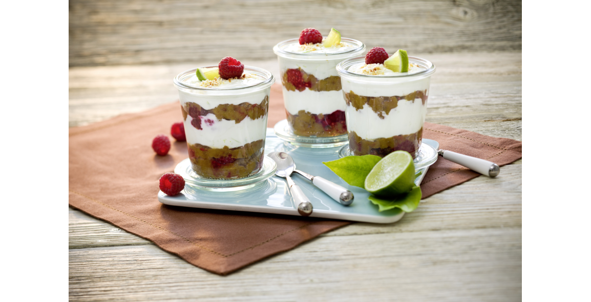 Aprikosen-Kokos-Kompott mit Limettenquark